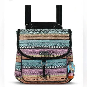 Sakroots Convertible Backpack ll Multicolor Pattern Tribal School Fashion Bag